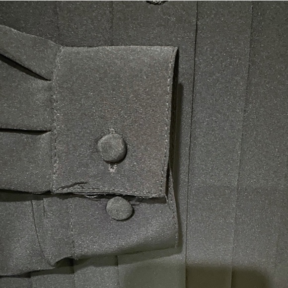 Vintage Liz Baker Essentials Black Women's Blouse with Lace Detail 80s/90s XL - Picture 6 of 16